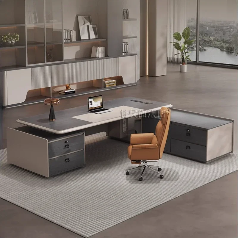 JJL Shape Storage Executive Desk Manager Designer Computer Study Office Desks Drawers Writing Mesa Escrivaninha Office Furniture