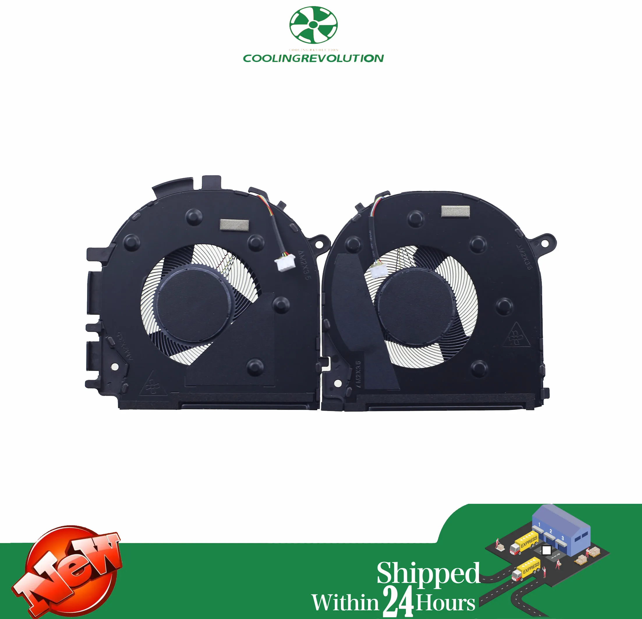 2Pcs Laptop CPU Cooling Fan for HP ENVY 17-CW1003CA N98022-001