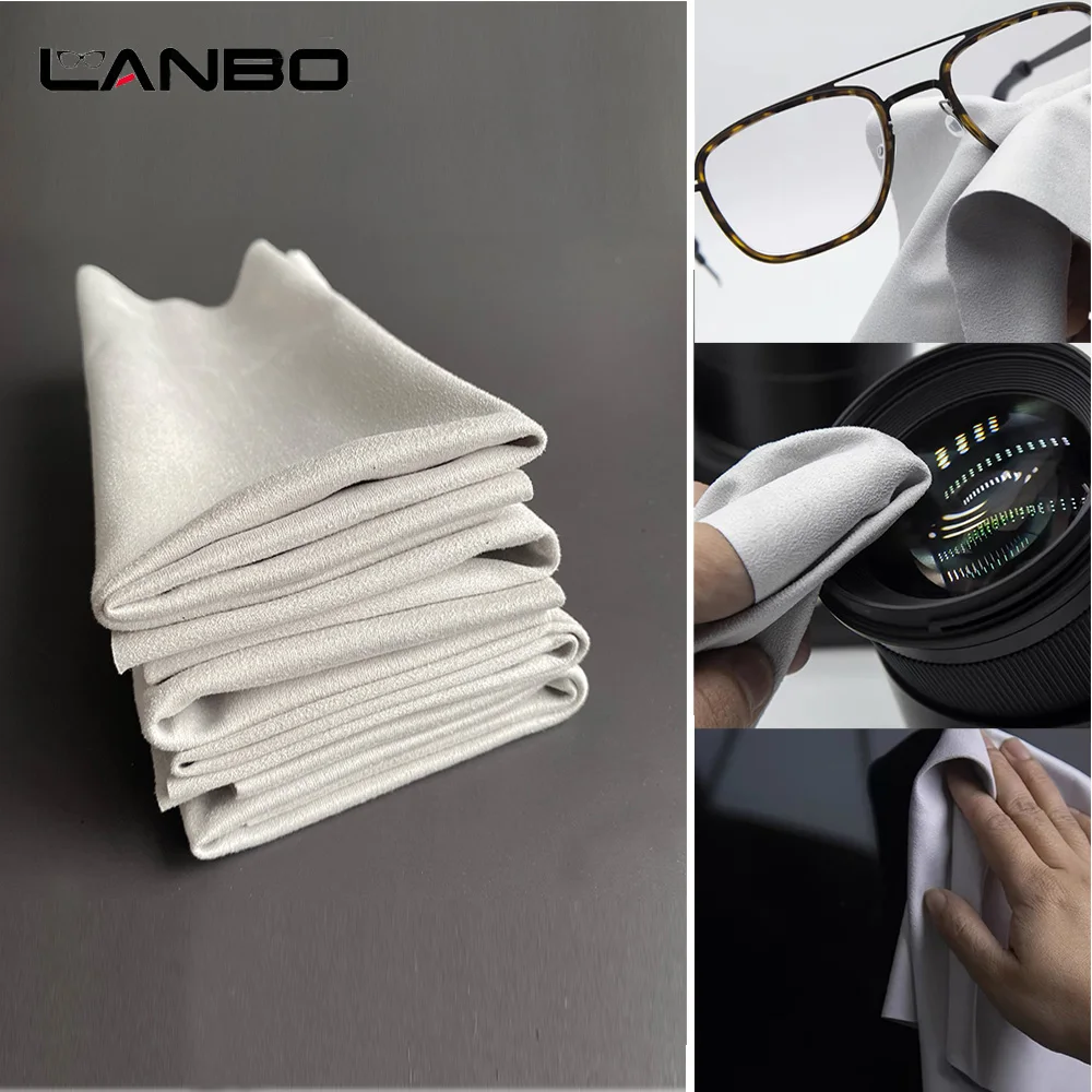 2/5/10pcs 35*35cm Big Size Eyeglasses Chamois Glasses Cleaner Microfiber Eyeglasses Cleaning Cloth For Camera Lens Phone Screen