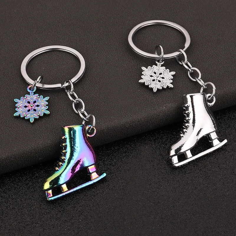 2024 Winter Outdoor Skiing Gift Keychain Ski Resort Promotion Gift Keychain Ice Knife Shoes Ski Board