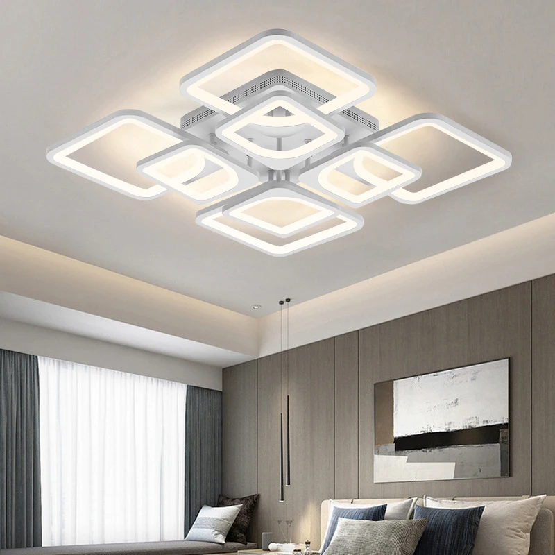 Lampadario moderno a LED per la decorazione del soggiorno soffitto camera da letto kitkern luci luci a luminosità regolabile