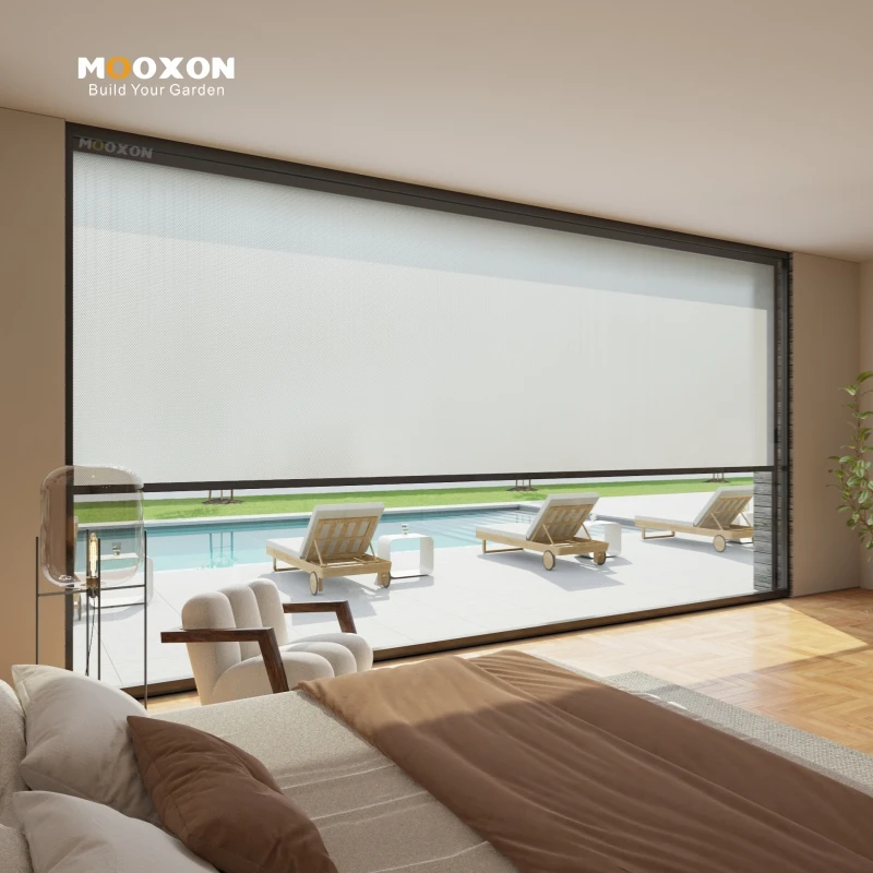 

Уличные рулонные шторы с дистанционным управлением, водонепроницаемые, светонепроницаемые, с защитой от УФ-излучения, для патио и сада