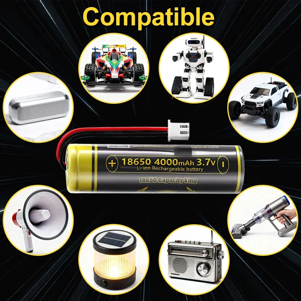 LiitoKala 18650 4000mAh 3.7V Lithium Battery Pack for Flashlight Bluetooth Speaker Hair Clipper LED Light Toy Car+PCB 1-6PCS