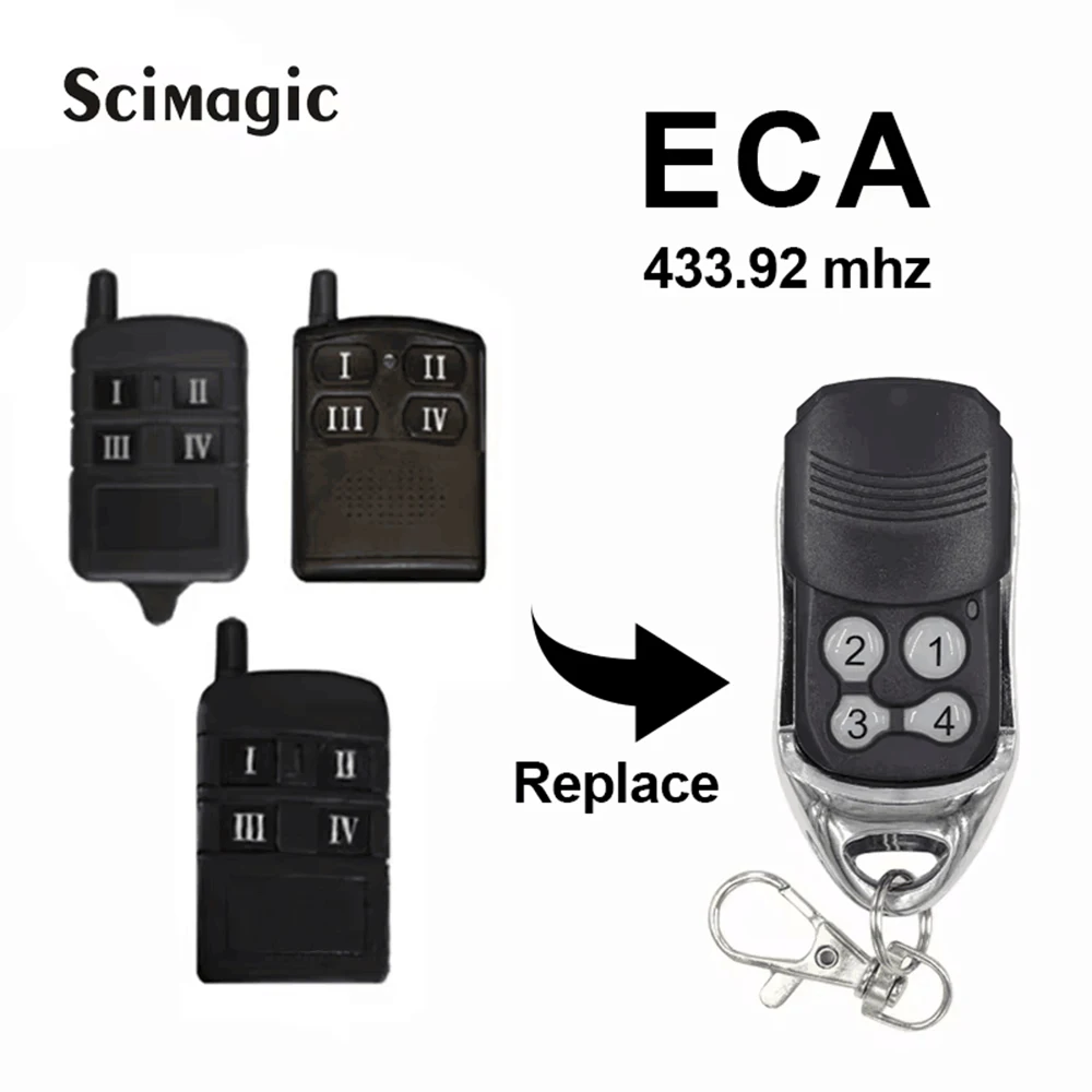 ECA Garage Gate Controller Compatible 81CR 82CR 84CR ACR-6 ECA 433MHz Remote Control 433.92mhz Garage Command Electronic