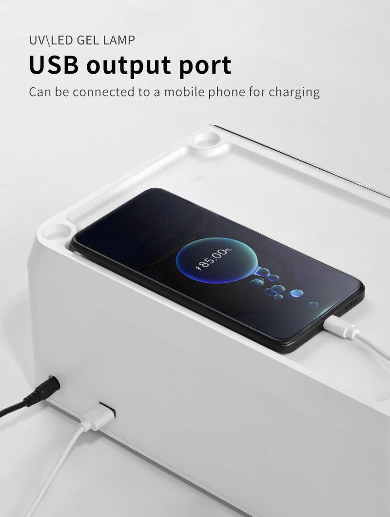 เครื่องอบเล็บยูวีแอลอีดี 2-in-1 สำหรับใช้ในบ้าน พร้อมที่วางแขนแบบหมอน สำหรับเจลขัดเงา รุ่นใหม่ล่าสุด 96 วัตต์ พร้อมหลอดไฟ LED 74 ดวง สำหรับร้านทำเล็บ ﻿