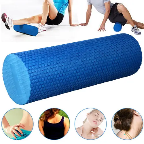 Rodillo de espuma para Pilates, rodillo de masaje EVA de 45cm, rodillo de espuma para recuperación muscular, terapia de masaje de tejido profundo, Crossfit