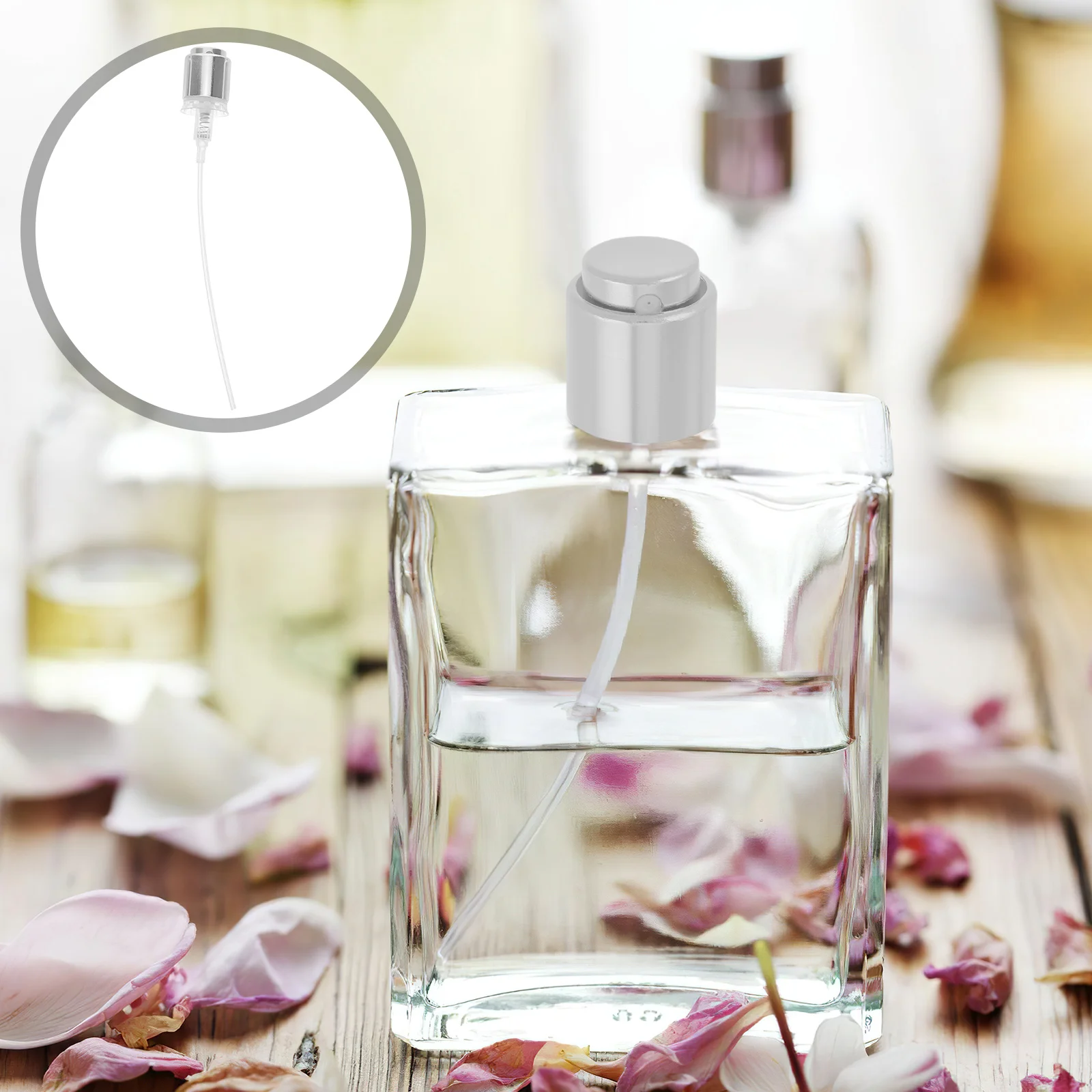 

10 Pcs Sprayer Perfume Bottle Accessories Nozzles Top Cap Replacements Tops Silver