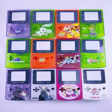 Game Boy Color Anime Anime Figure Printed Replacement Shells Gbc Game Console Periphery Accessories Fun Birthday Gift Boy'S Gift