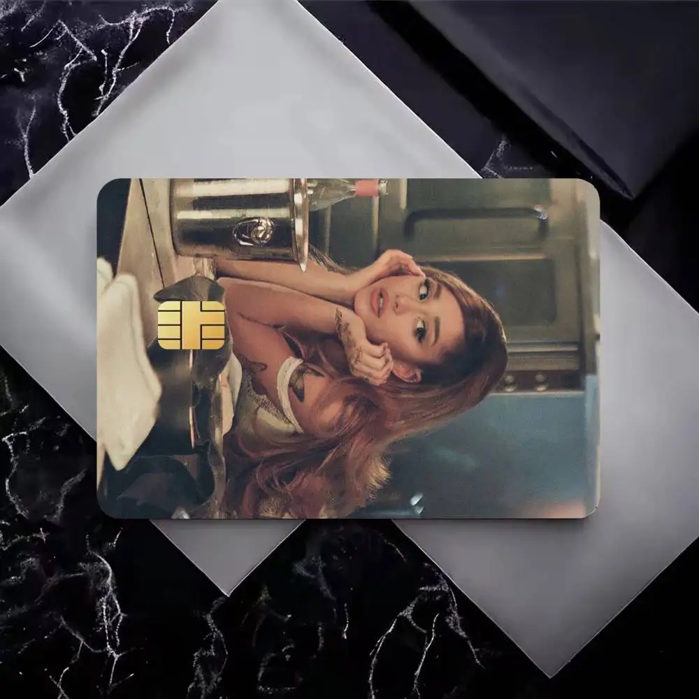 A-Ariana G-Grande  High‑Res Game Chip Decals Credit Card Mini Waterproof Vinyl Ornament Useful Gift