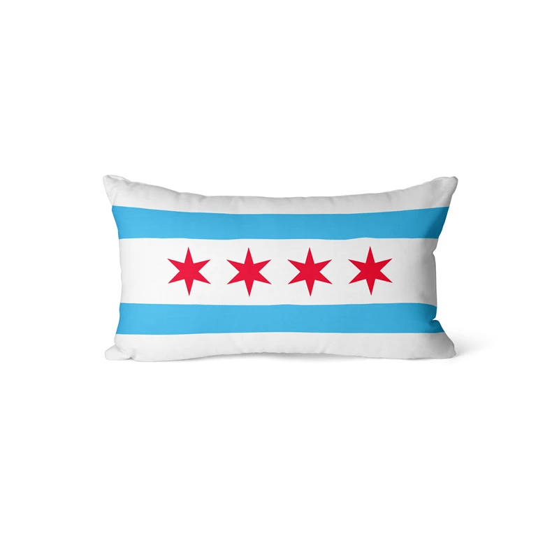 Gaslight Gatekeep GirlbossKiss Chicago Illinois Rectangular Throw Pillow Covers Cushion Cases Pillowcases
