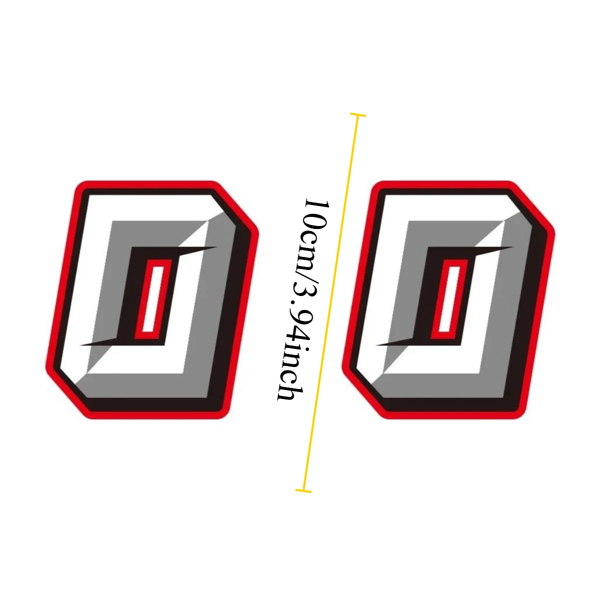 2Pcs 2D Racing Number 0‑9 Waterproof Vinyl Decals for Motorcycle Fender Tank Helmet Car Body