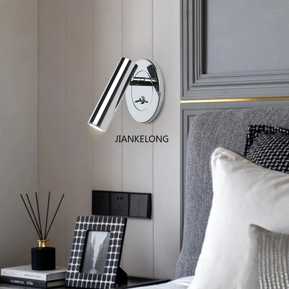 جزءا لا يتجزأ من LED القراءة الجدار مصباح مع التبديل قابل للتعديل فندق غرفة نوم السرير اللوح الأمامي الشمعدان بقعة Led تركيب المصابيح AC110-220V