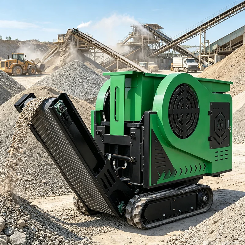 Electric Mobile Jaw Crushing Plant Portable Stone Jaw Crusher for Urban Construction Waste