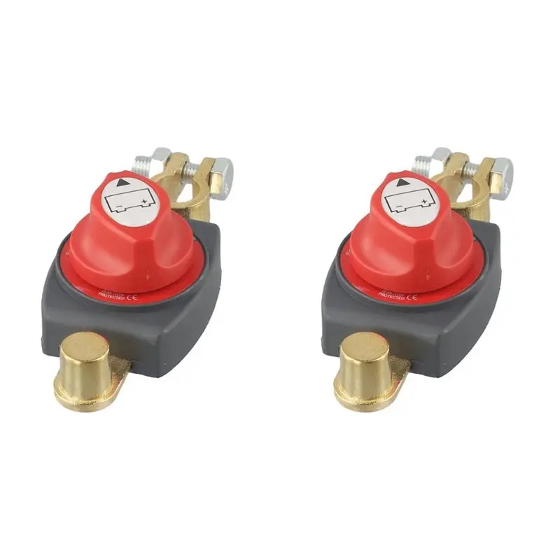 2X 12V-48V Universal Battery Power Disconnect Switch [Pure Copper] Power Cut-Off Switch For RV Marine Boat-L94A