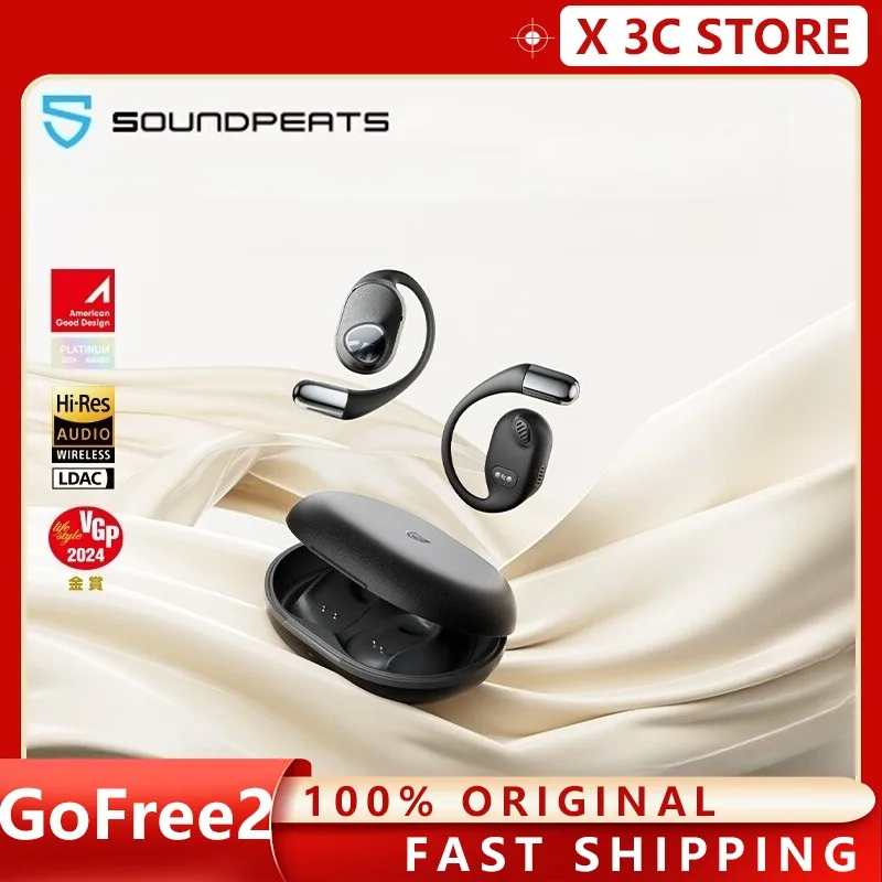 

SoundPEATS GoFree2 Ear-mounted Headphones Noise Cancelling Bluetooth Intelligent Control 2device Connection Open Outdoor Sports