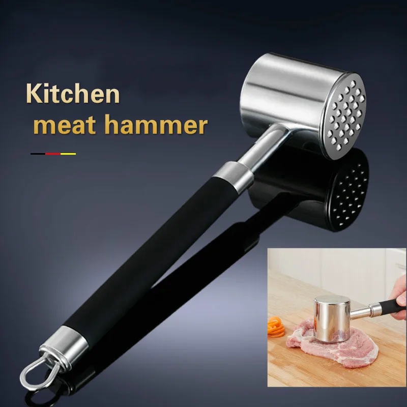 Kitchen household meat hammer 304 stainless steel steak meat hammer  pork chop hammer loose meat hammer