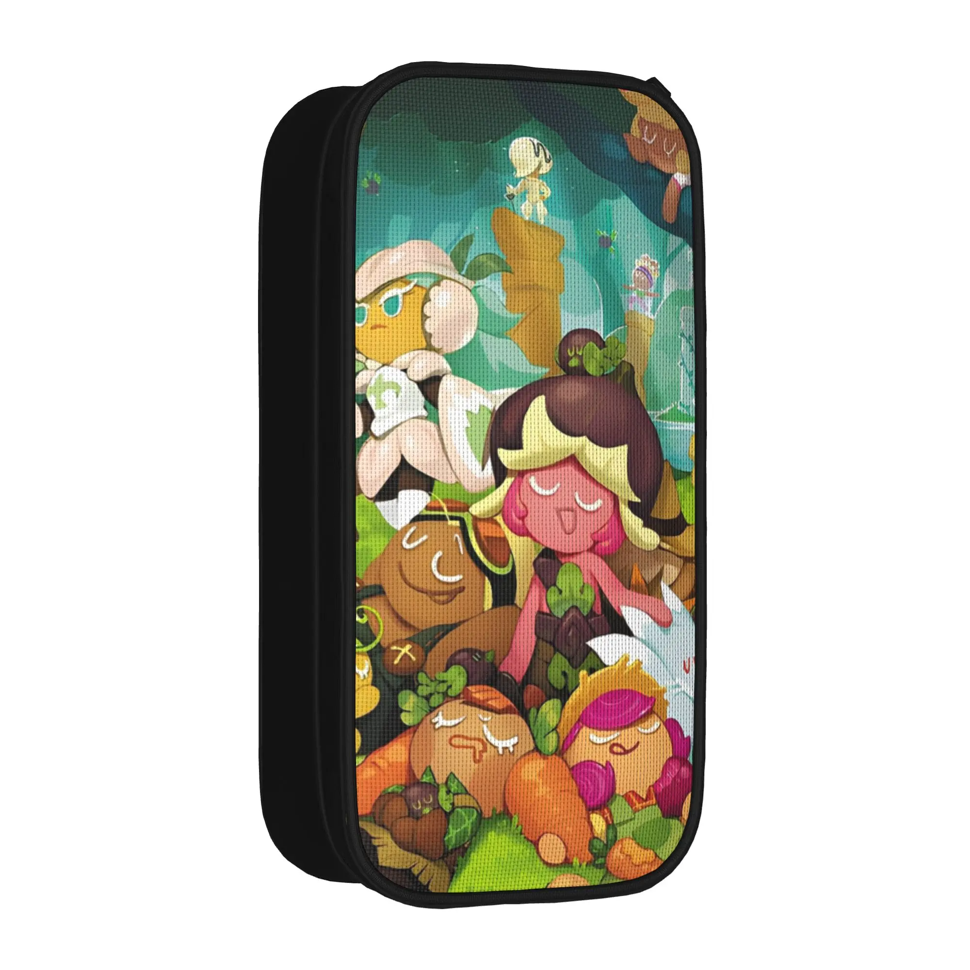 Cookie Run Kingdom Runner Game Federmäppchen, schöne Gingerbrave Stifthalter-Taschen, großes Fassungsvermögen, Schulbedarf, Federmäppchen mit Reißverschluss