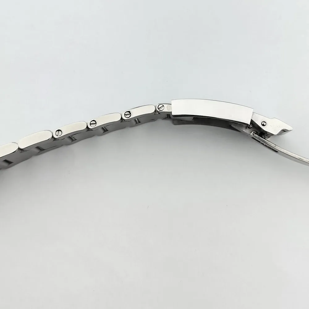 39-mm-Uhrenarmband aus Metall für Herren, passend für das VK63-Uhrwerk, mit Saphirglas, in den Farben Silber, Roségold und Schwarz, Uhrenzubehörteile. – Detail 7