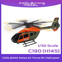 RC ERA&COOLBANK C190 6CH H145 1:30 Scale Model 6-Axis Gyro Brushless Motor Helicopter Optical Flow Fixed-High RC Toys Kids Gifts