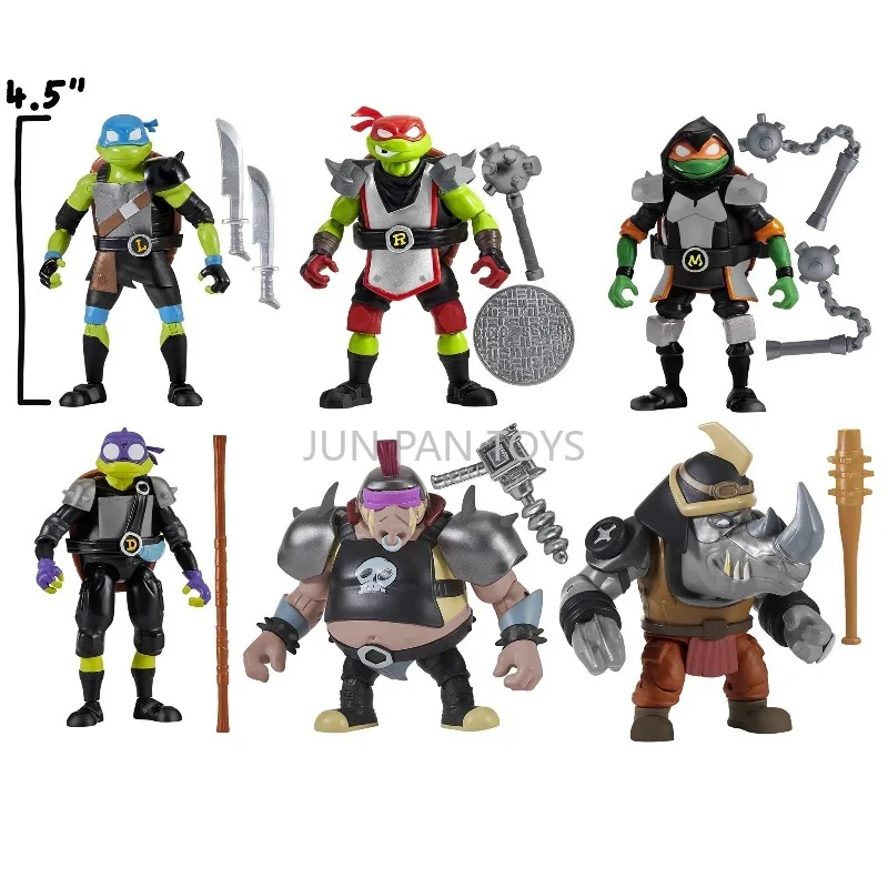 Original Tales of The Teenage Mutant Ninja Turtles Battle Arena Action Figure 6 Pack Iconic Battle Accessories Collectible Toys