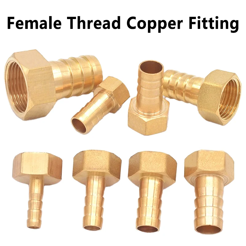 

Hose Barb Tail 4~16MM Brass Pipe Fitting 1/8" 1/4" 3/8" 1/2" Pagoda Connector BSP Female Connector Joint Copper Coupler Adapter