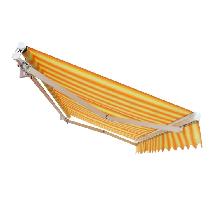 Garden or Terrace Sun Rain Protect Retractable Foldable Chain Arms Awning