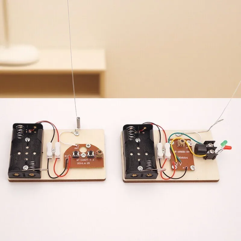 جهاز إرسال لاسلكي DIY، آلة تسجيل تكنولوجيا الأطفال، وضع تعليم العمود الفقري في المعدات التجريبية العلمية #1