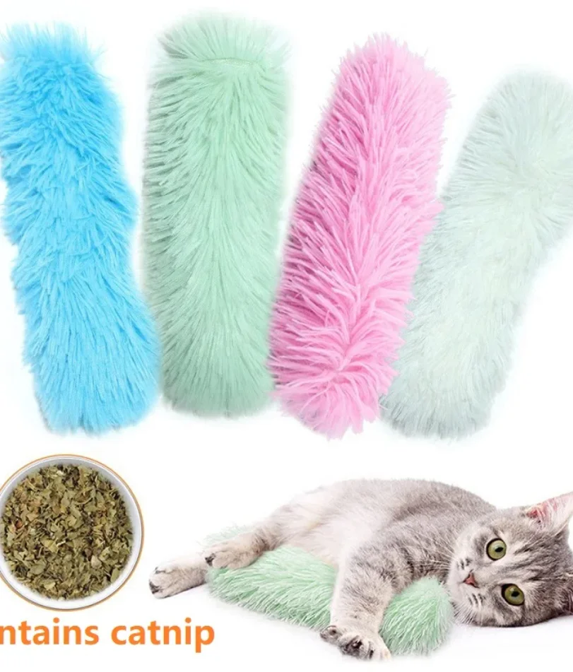 

Catnip Toys Plush Cat Chew Toy Catnip Self-hi Bite Strip Pillow Teaser for Cats Pet Interactive Toys MWJ07