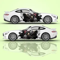 Skull Car Wrap, Cast Vinyl Wrap, Universal Size Sticker Decals High Quality Large Vehicle Graphics Horror Grim Reaper Decals