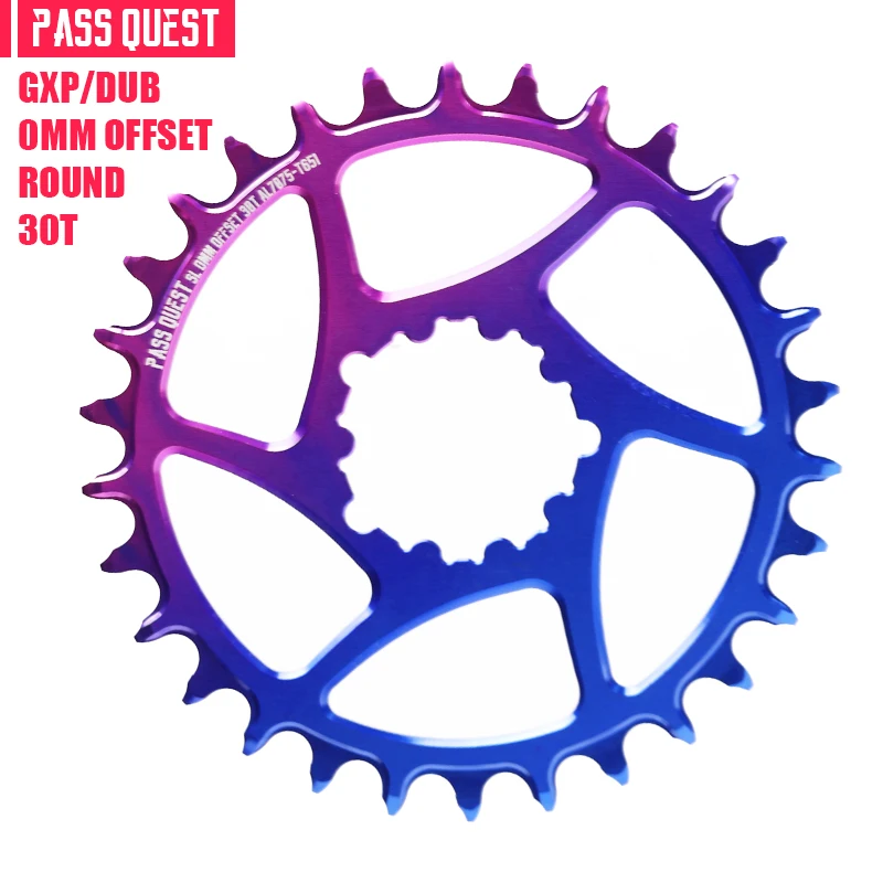 PASS QUEST 0mmオフセットチェーンリング 3ボルト ブラック 30T〜42T