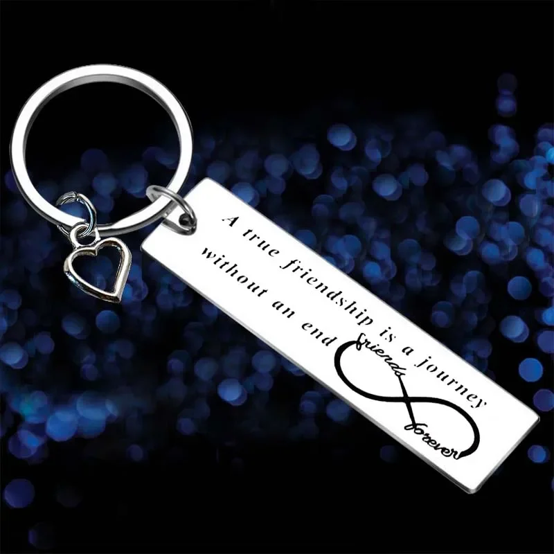 

Cute Friendship Gifts Best Friend Keychain A True Friendship is a Journey Key Chain Pendant Friends gift