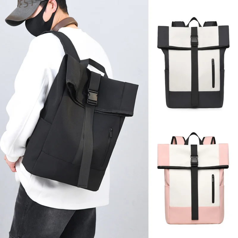 

New Rolled-up Fashionable Backpack for Men and Women, Versatile Computer Bag, Multi-functional Large-capacity Outdoor Travel Bag