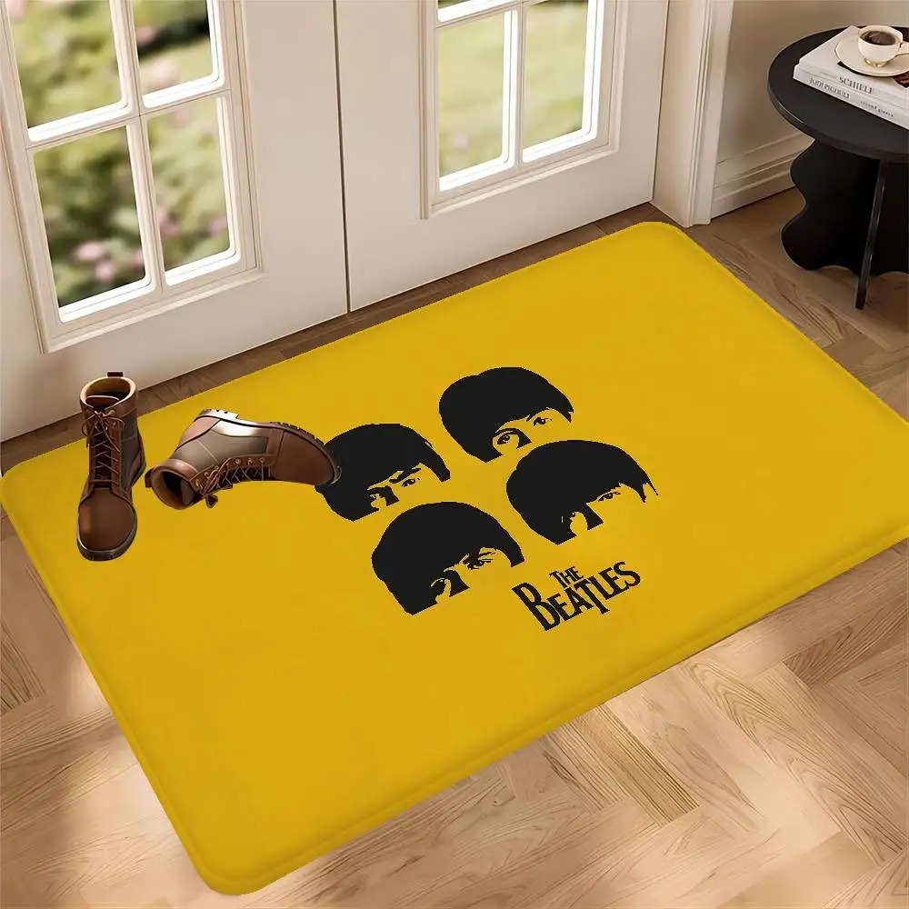 The B-Beatles Rock Band Hallway Carpet INS Style Soft Bedroom Floor House Laundry Room Mat Anti-skid Bedside Area Rugs