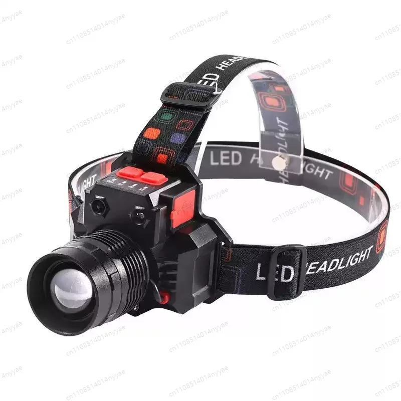 Rechargeable LED Headlamp 3-Level Brightness Super Bright Hard Hat Light IPX4 Waterproof for Running Camping Hiking Cycling