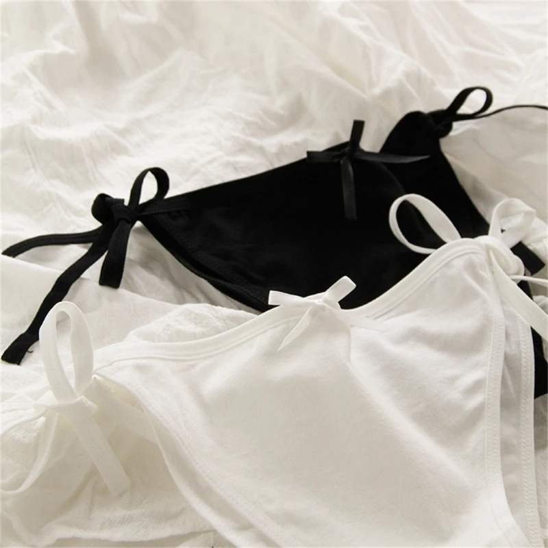 E15F Women's Stretch Cotton Women Panties Removable Side Ties Design Briefs Soft Intimate Wear For Daily Or Special Occasion