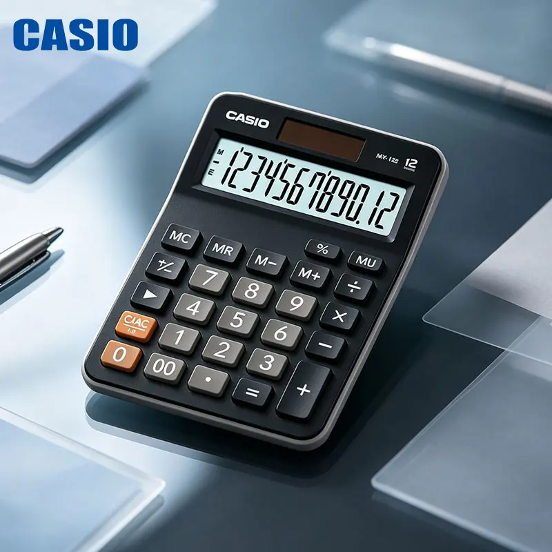 Casio MX-12B/MX-120B/AX-12B/AX-120B Business-specific calculator - Saves desk space - Home-based business office computing tool