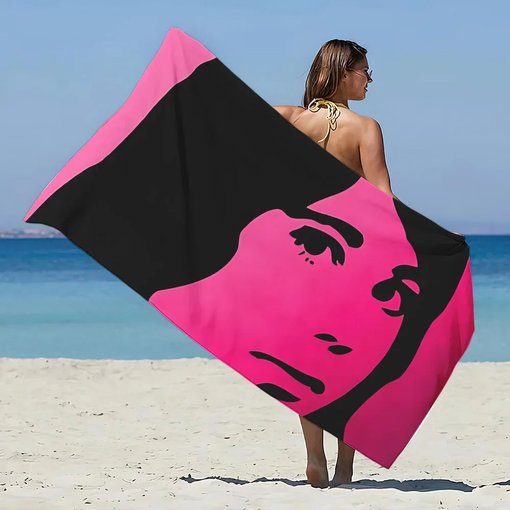 Hot Band TV Girl Beach Towel Microfiber Sand Free Quick Dry Soft Sandproof Pool Towels Gift for Women Travel Gym Shower Camping