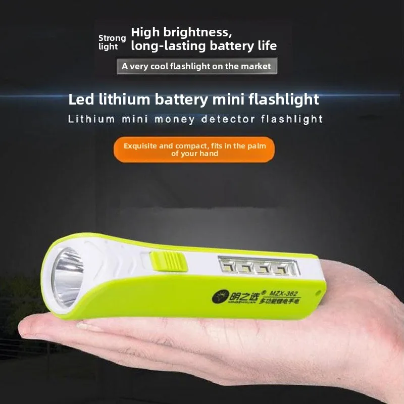 Multifunctional Side-lit High-lumen Lithium Battery Flashlight - Gift-ready, Rechargeable, Compact Mini