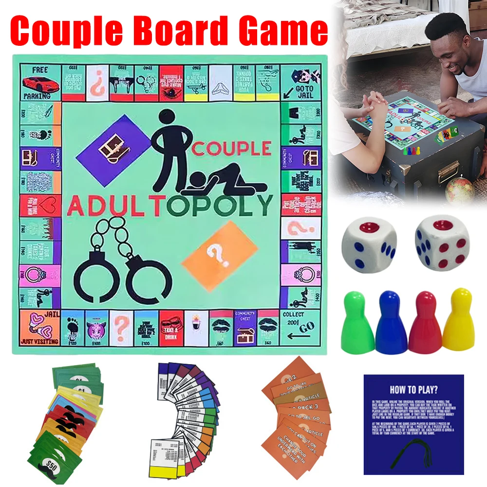Casal jogo de tabuleiro adultopoly jogo de tabuleiro casal jogo de tabuleiro entretenimento jogos de cartas casais ao ar livre jogo portátil presentes