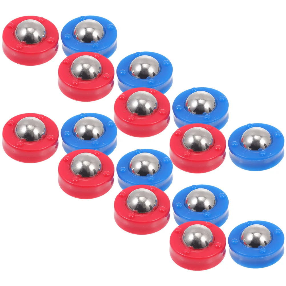 16 Pcs Tabletop Shuffleboard Football Pucks Supplies Free Sliding Beads Plastic Rolling Equipment Child Games