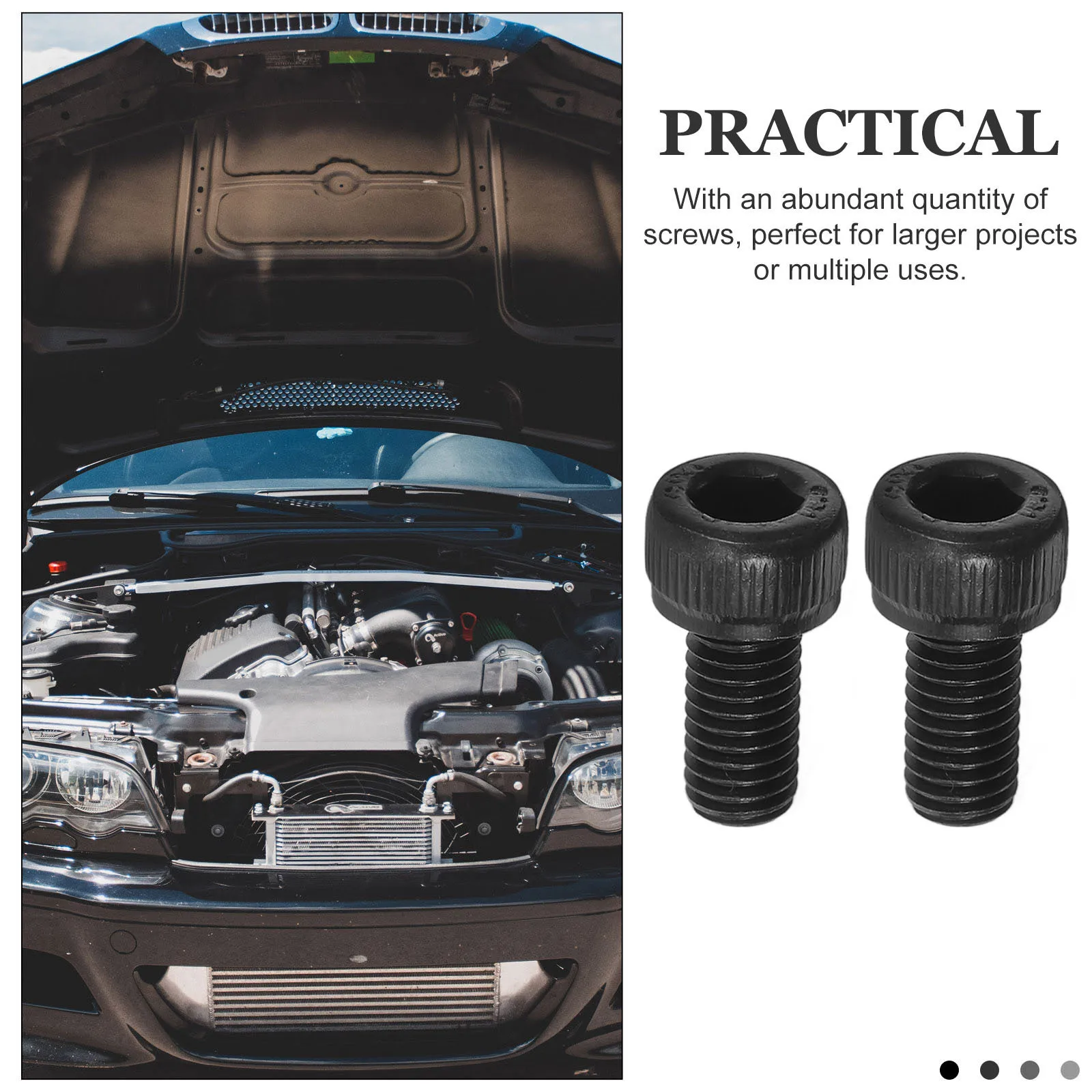 

50Pcs Hex Socket Cap Screws High Strength Carbon Steel Tightening Fasteners M5x10 Machine Screw Set Repair Hardware Kit