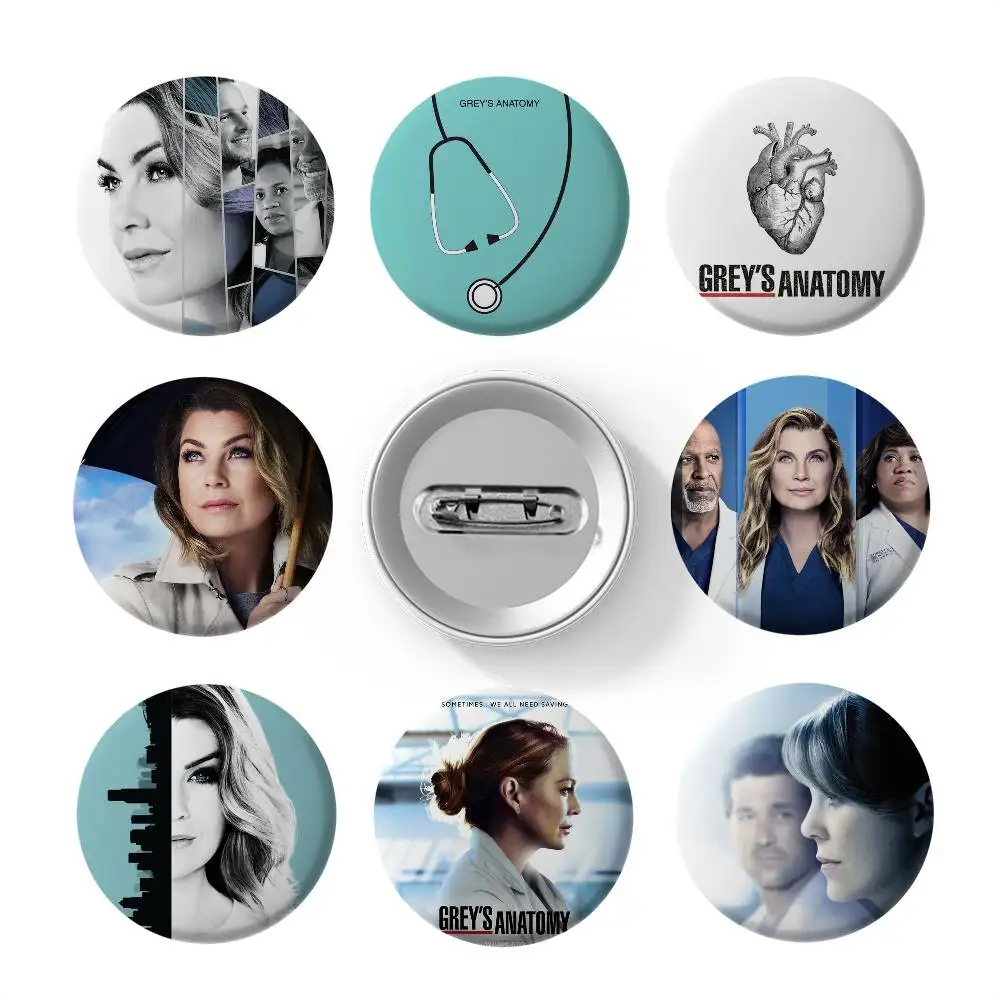 G-Greys تشريح تلفزيوني شارات مستديرة رائعة شارة دبابيس دبابيس الإبداعية للملابس قبعة ظهره هدية اكسسوارات #1