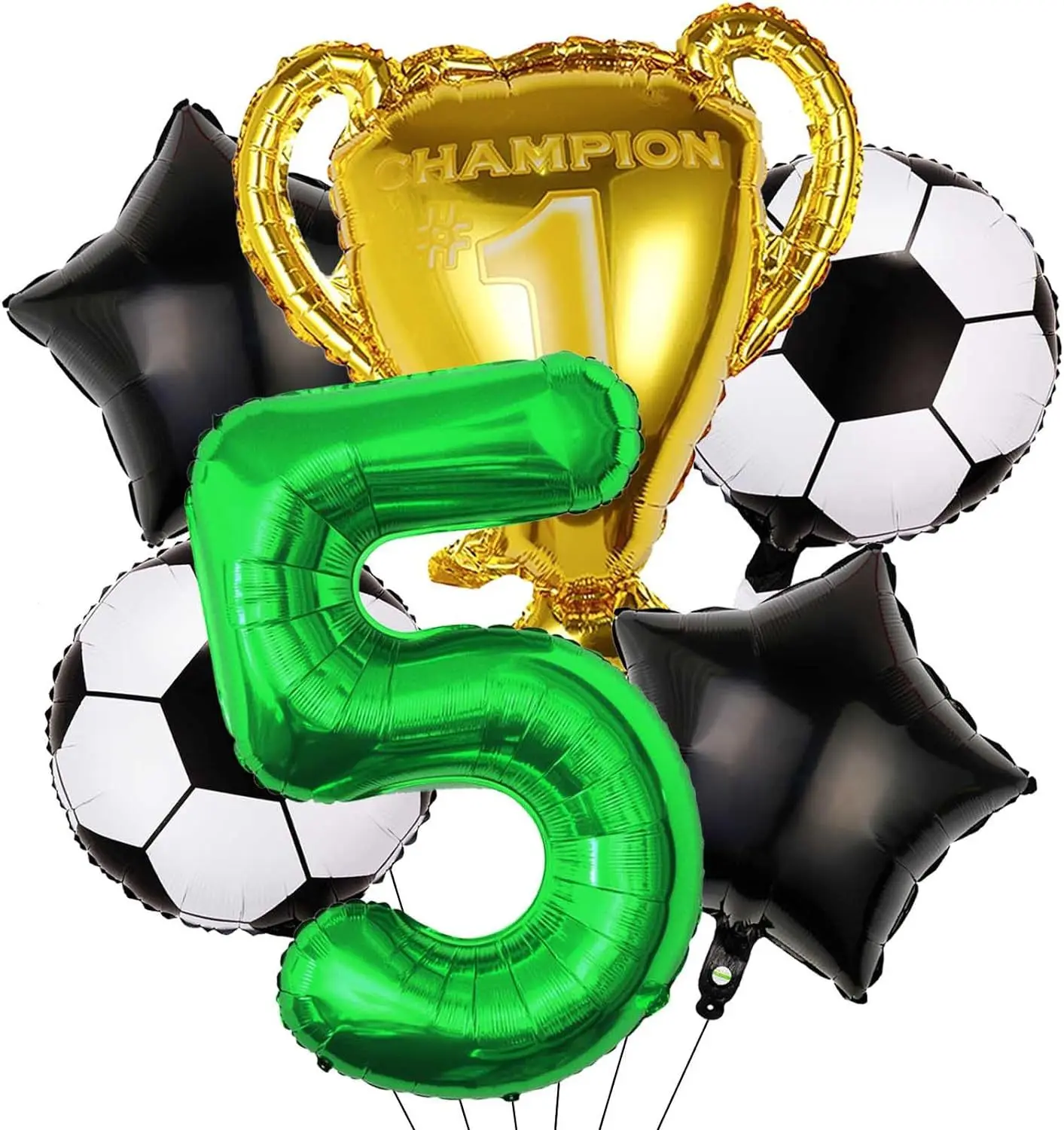 32 Zoll Grüne Zahlenballons Fußball Heliumballons Trophäenballon Kindergeschenke Geburtstagspartydekoration für Jungen – Detail 9