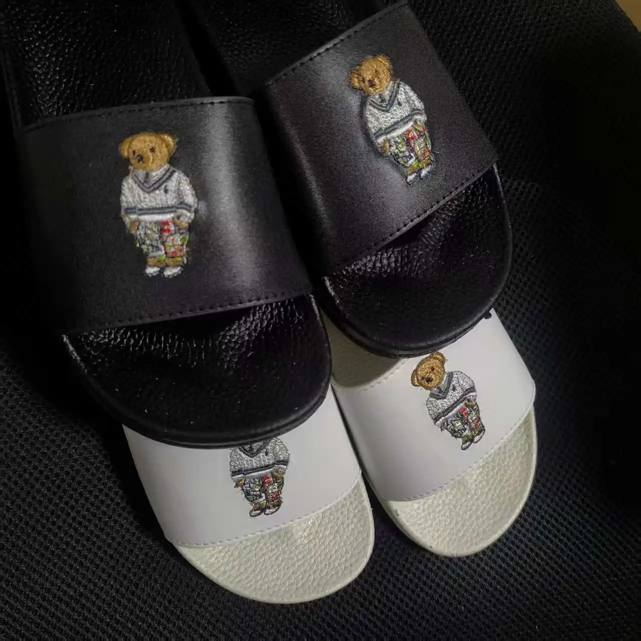 

Trendy Plush Slippers Set - Embroidered RL Logo for Him & Her | Warm Non-Slip House Shoes