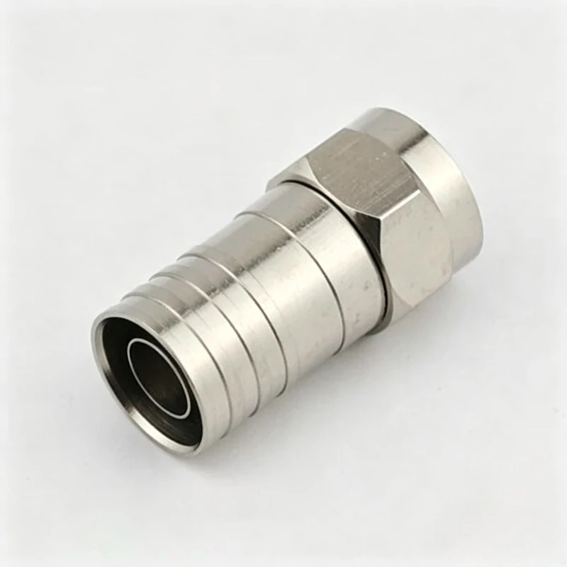 F Male Crimp Connector Pure Copper RF Coaxial F-Type Plug for RG6 75-5 Cable 75 Ohm for Cable TV Satellite