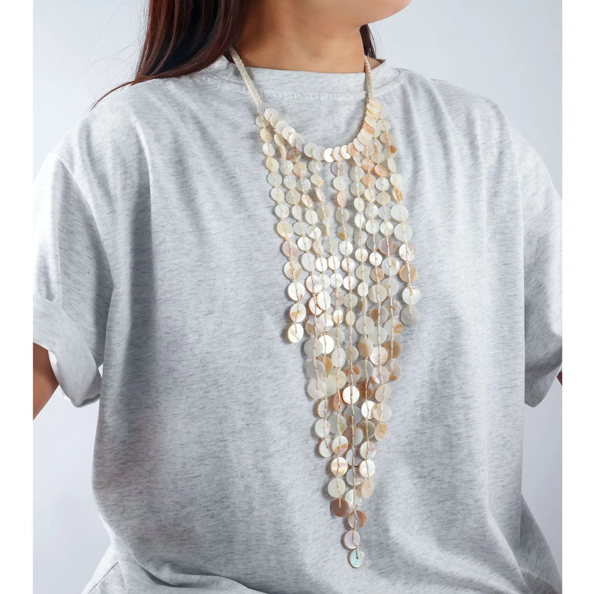 

Ожерелье с кисточками SHELL, женские украшения ручной работы в стиле пляжного отдыха