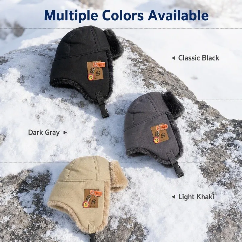 Fleece ear protection Lei Feng hat Outdoor snow mountain skiing windproof and cold proof pilot hat