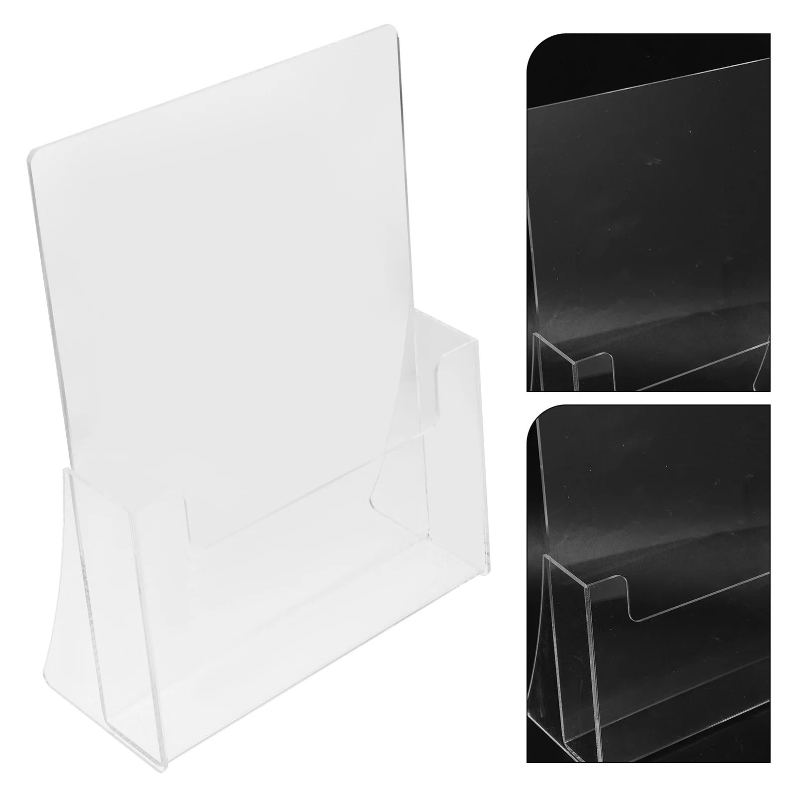 

Acrylic Brochure Display Stand Clear Transparent Design for Home Office Document Magazine Holder Space Saving Display