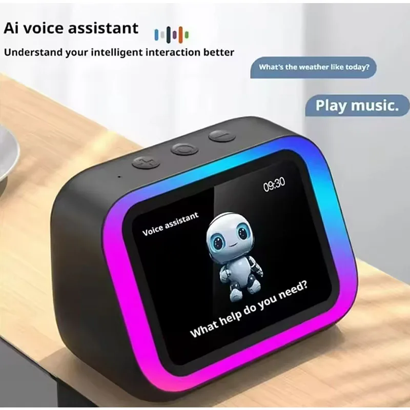 Hot Smart Bluetooth Speaker Hi-Fi Stereo Voice Assistant HD Touch Screen Display Electronic Album Alarm Clock
