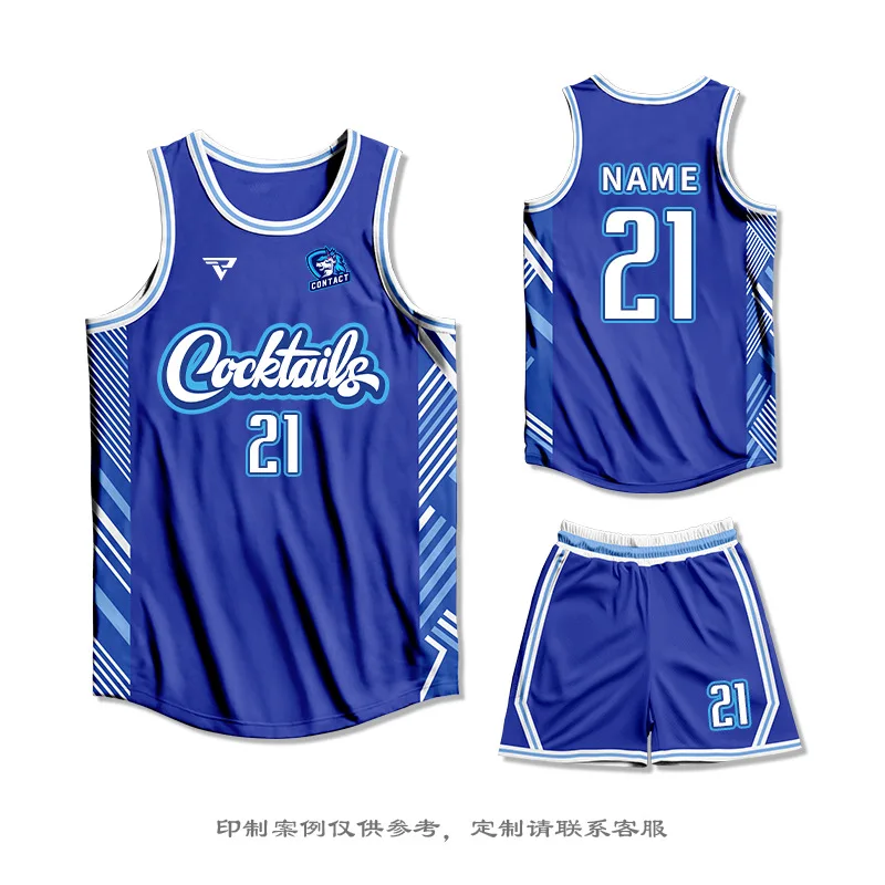 American Basketball Custom Set Men Summer Student Sports Competition Uniform Training Vest Plus Size Jersey Cus